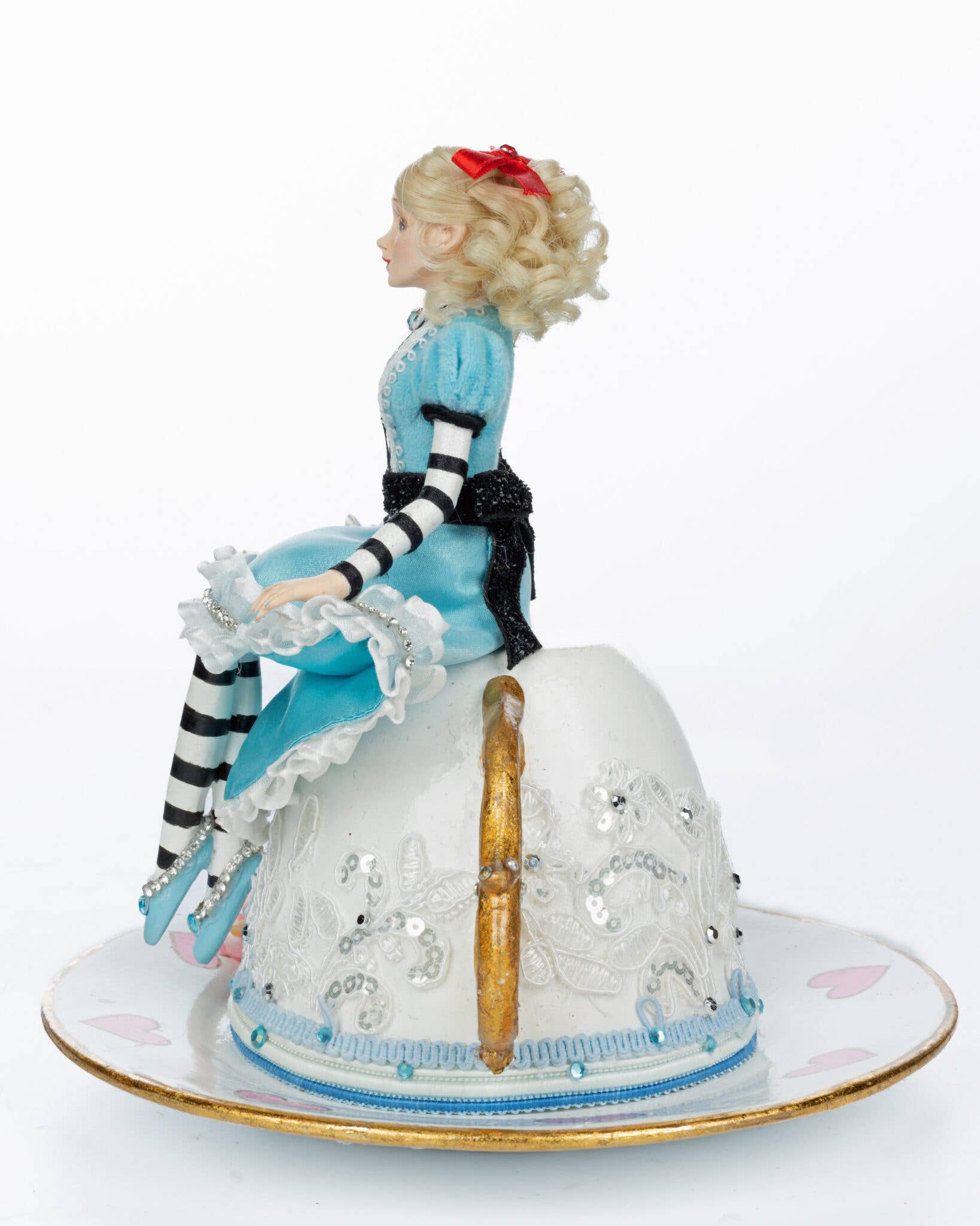 Katherine's Collection - Wholesale Decorative Figurine - Alice on Teacup - Pastel2