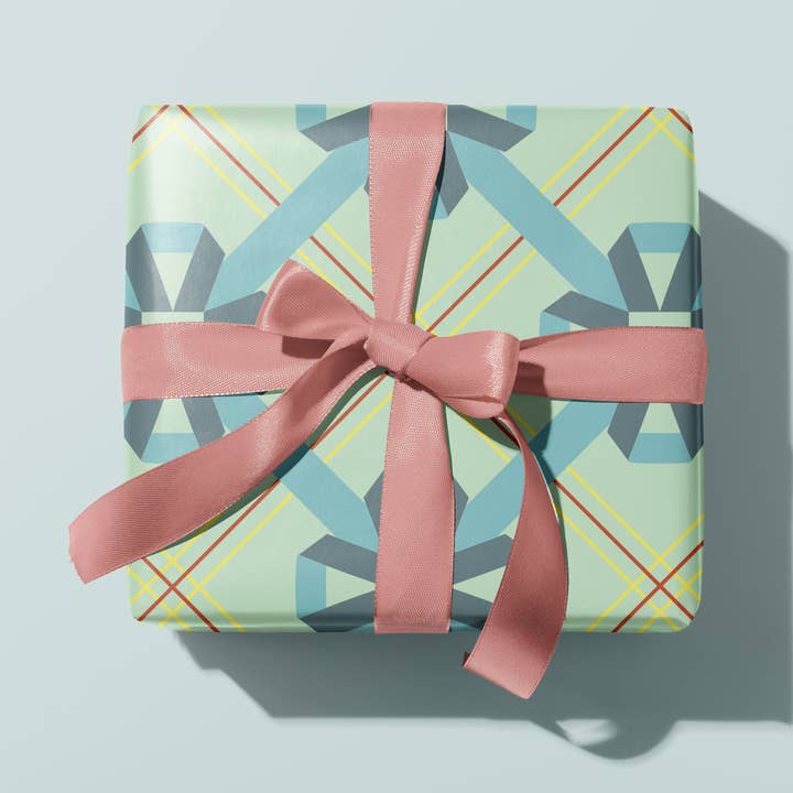 Gift Wrap | Bowgrid Green for wholesale by Likestationery