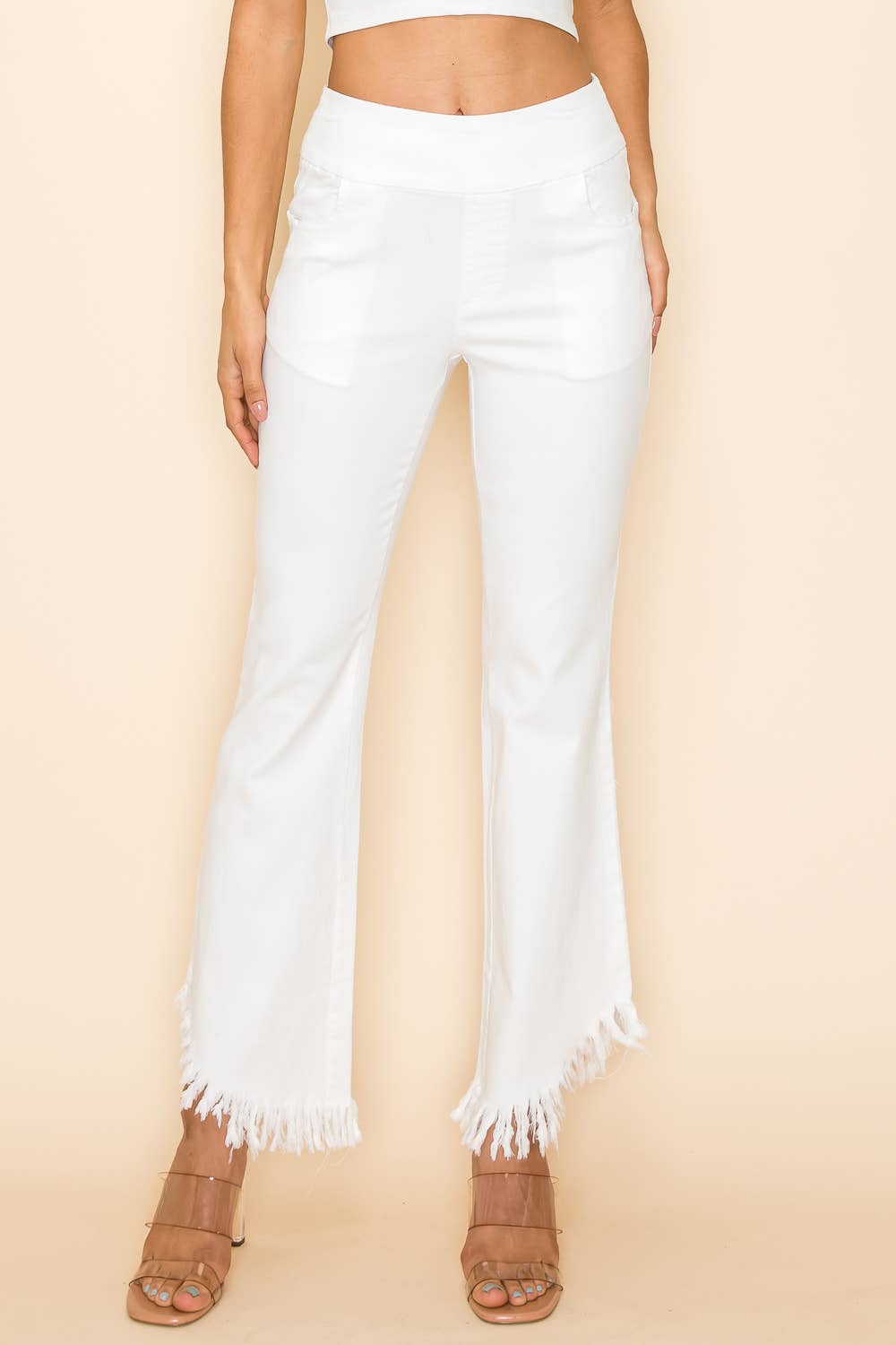 Urban Diction - Vente Pantalon – femme - Pantalon effiloché en sergé de coton Urban Diction 6