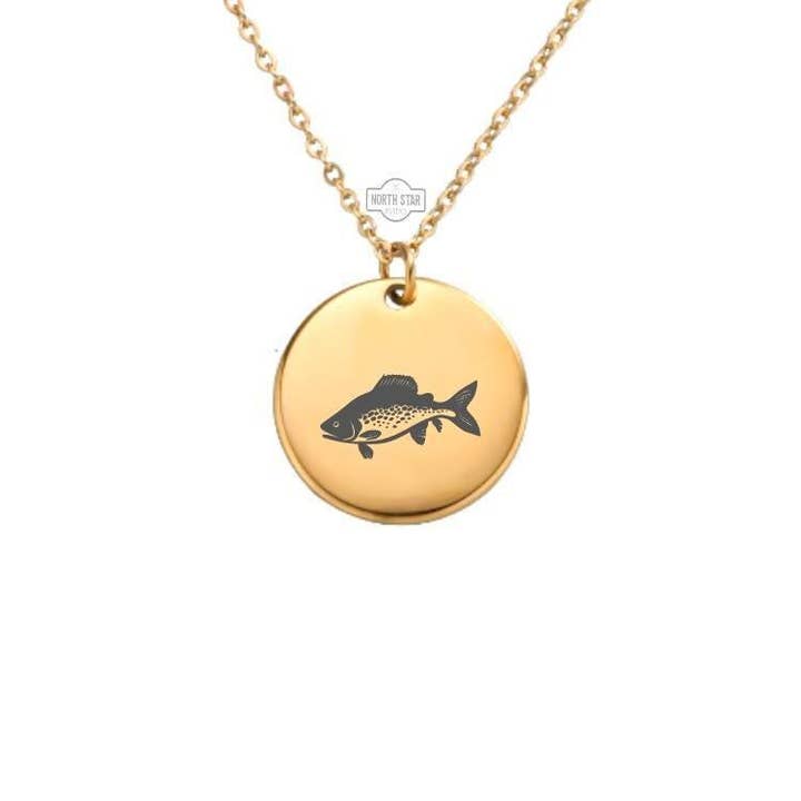 Gold or Silver Trout Fish Necklace with Charm Option for wholesale by North Star Rustics Too