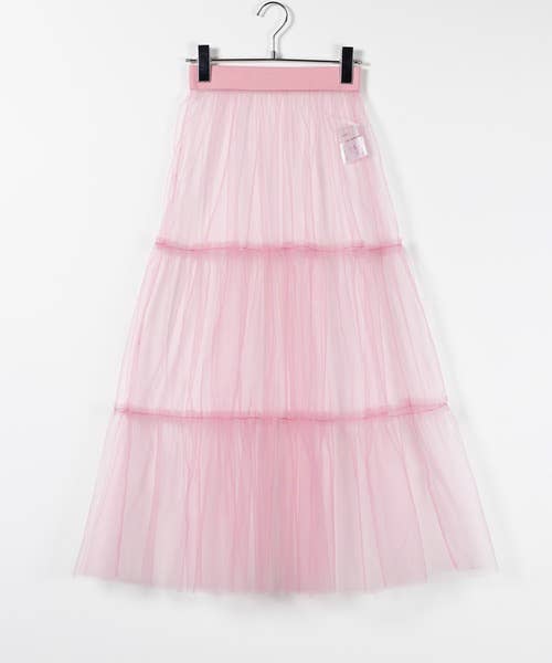 Rosa Clothing - Wholesale Skirt - Women's - Trendy Elasticated Waist Overlay Layered Mesh Skirt3