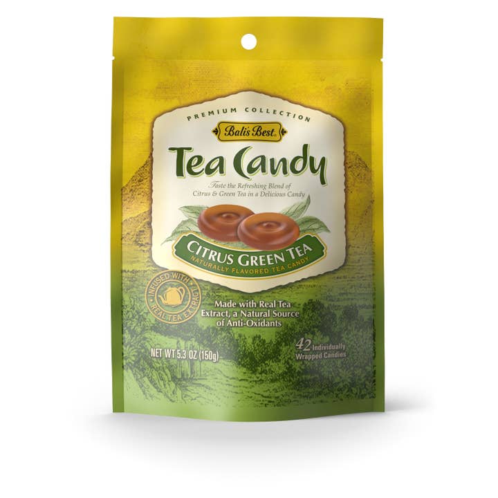 Bali's Best Citrus Green Tea Candy 100% Natural 5.3oz for wholesale by Wholesome Good