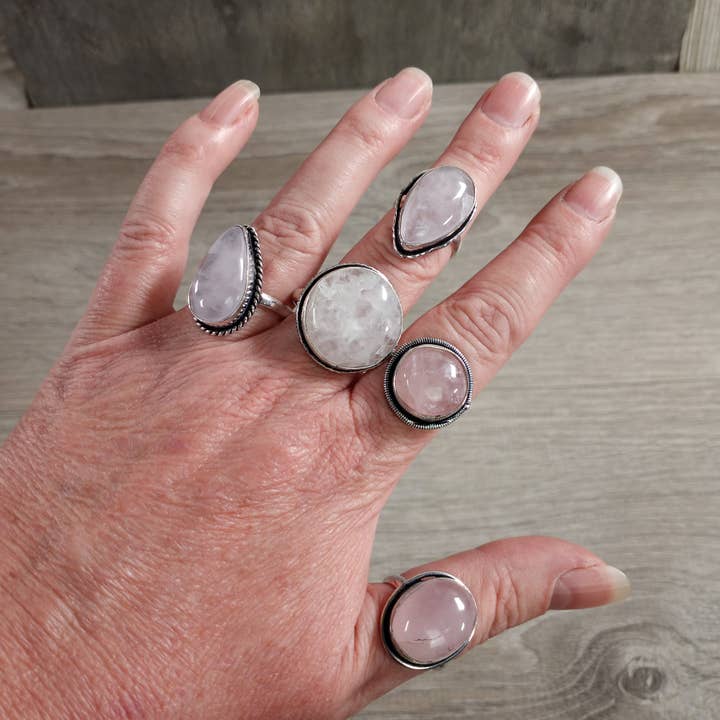 Keystone Crystals - Wholesale Cocktail/statement ring - Assorted Gemstone Rings in Pot Metal – Mixed Sizes17