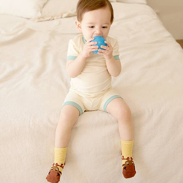 Mustard Moose Zoo Socks Baby Animal Socks for wholesale on Faire2
