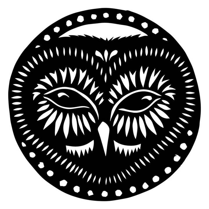 Woodland Critters: Owl - 8 x 8 inch Cut Paper Art Print for wholesale by Rural Pearl: Cut Paper Art by Angie Pickman