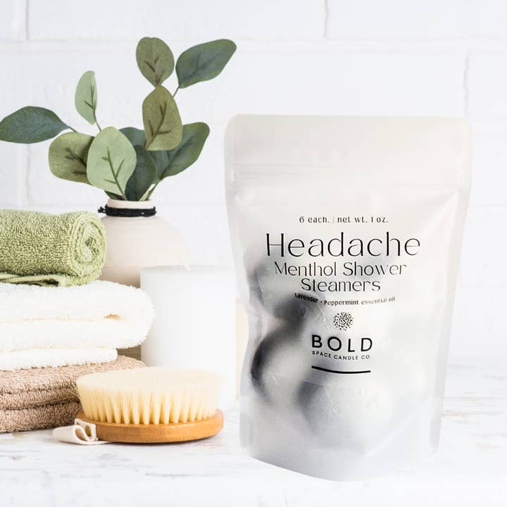 Bold Space Candle Co. - Wholesale Shower Steamer/Bomb - Headache Relief Shower Steamers – Lavender + Peppermint 6 pk0