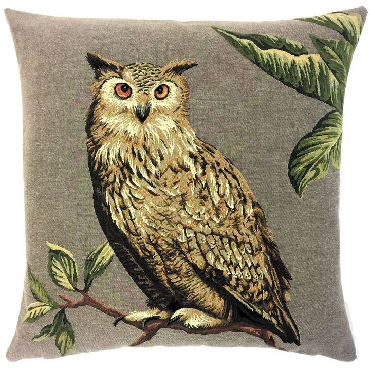 Decorative Pillow Cover Eagle Owl for wholesale by yapatkwa - art of the loom