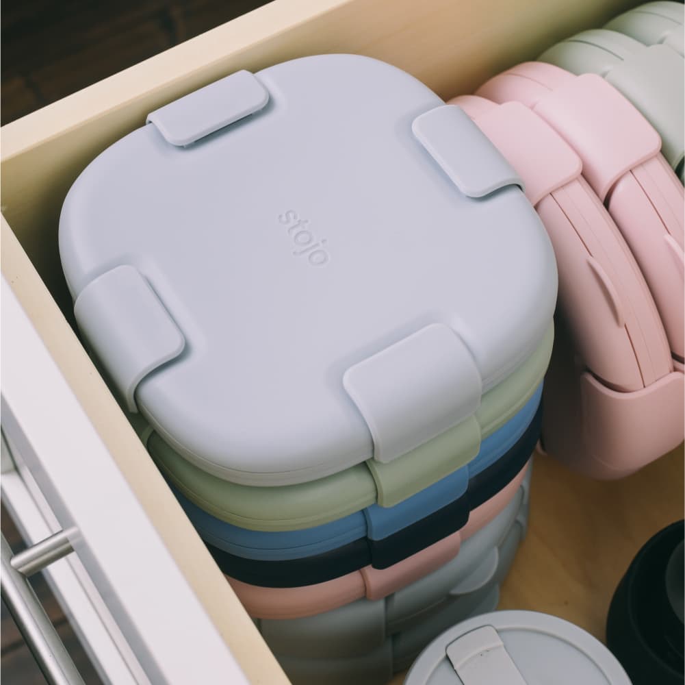 Stojo – wholesale Food storage container – 24 oz Collapsible Food Storage Box - Collapsed Packaging5