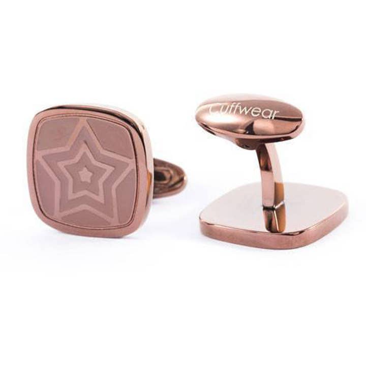 Cuffwear - Vente Boutons de manchette - Étoile montante - Bronze1