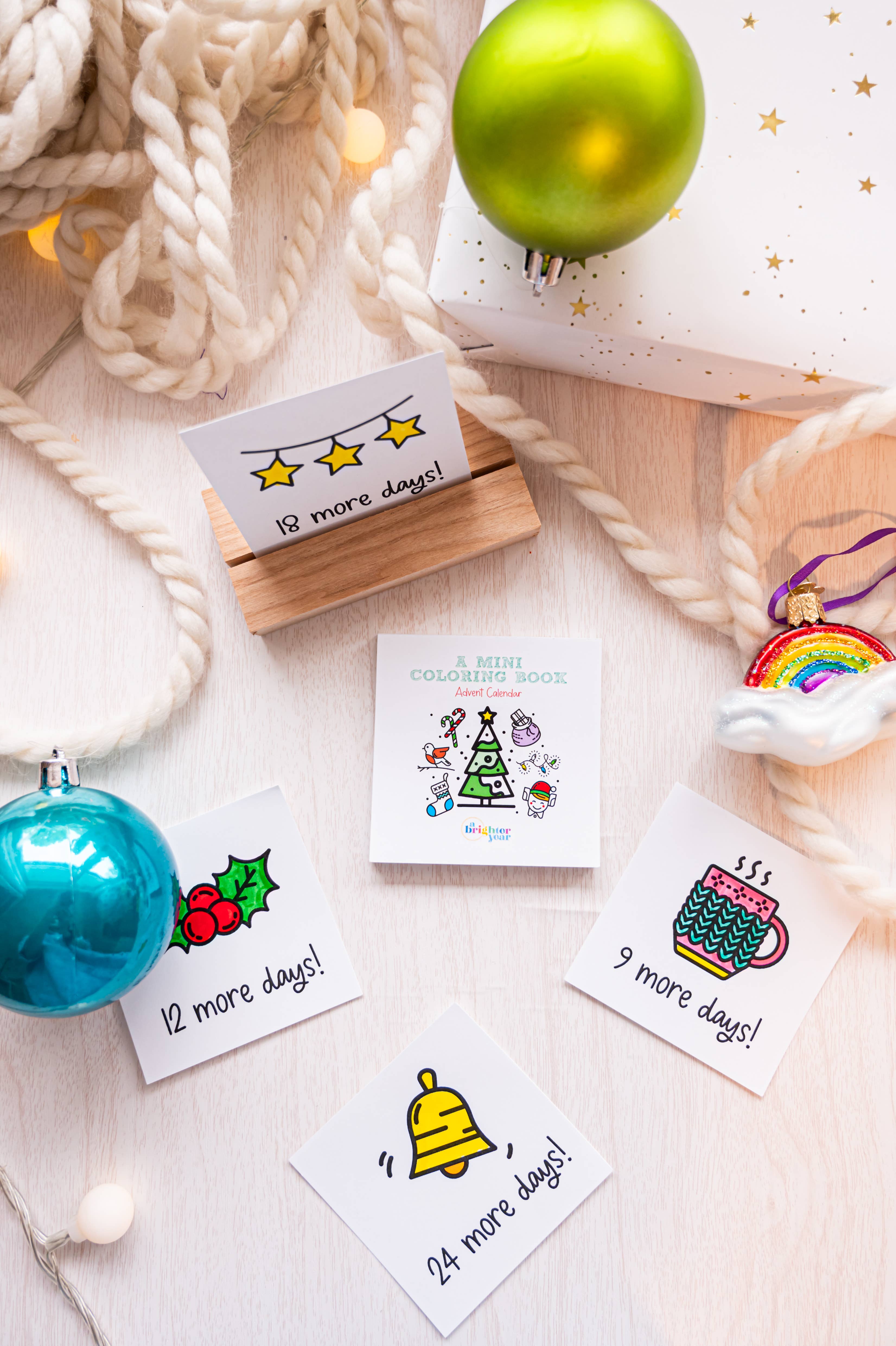 A Brighter Year - Wholesale Coloring & Activity Book - Adult - Color Your Own Advent Calendar Gift Set, Christmas 2025 Gift5