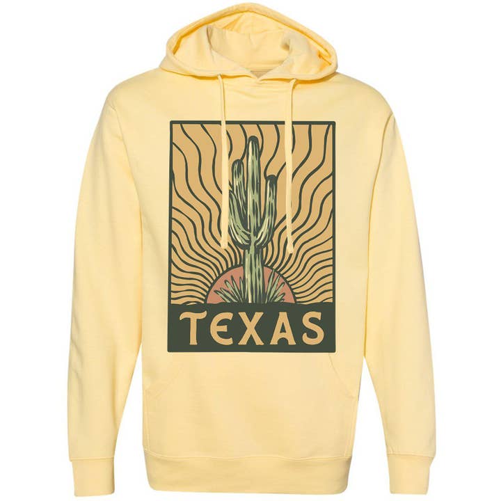 Desert Sunset Texas Hoodie for wholesale by State Bliss