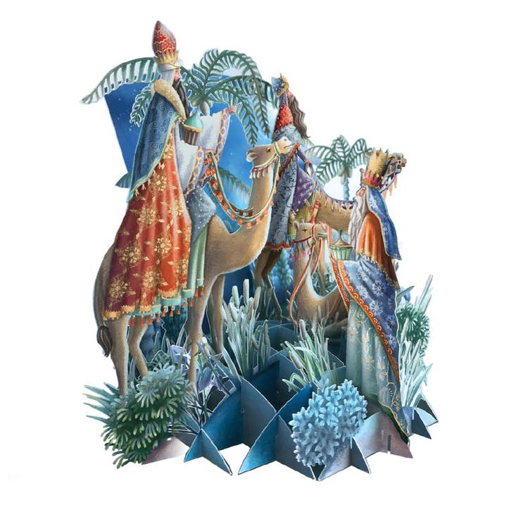 Notes & Queries, Inc. - Wholesale Christmas Card - 3D Three Kings Christmas Card