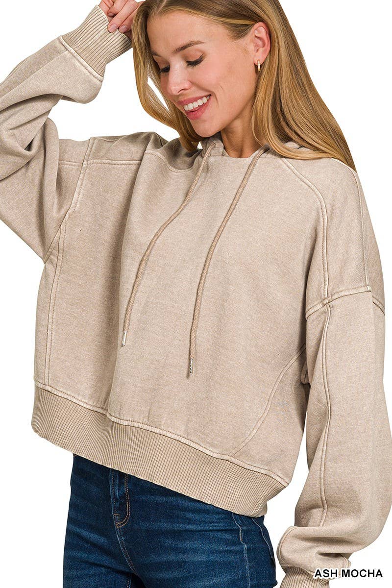 Vanilla Monkey - Wholesale Hoodie - Women's - Acid Wash Fleece Hoodie1