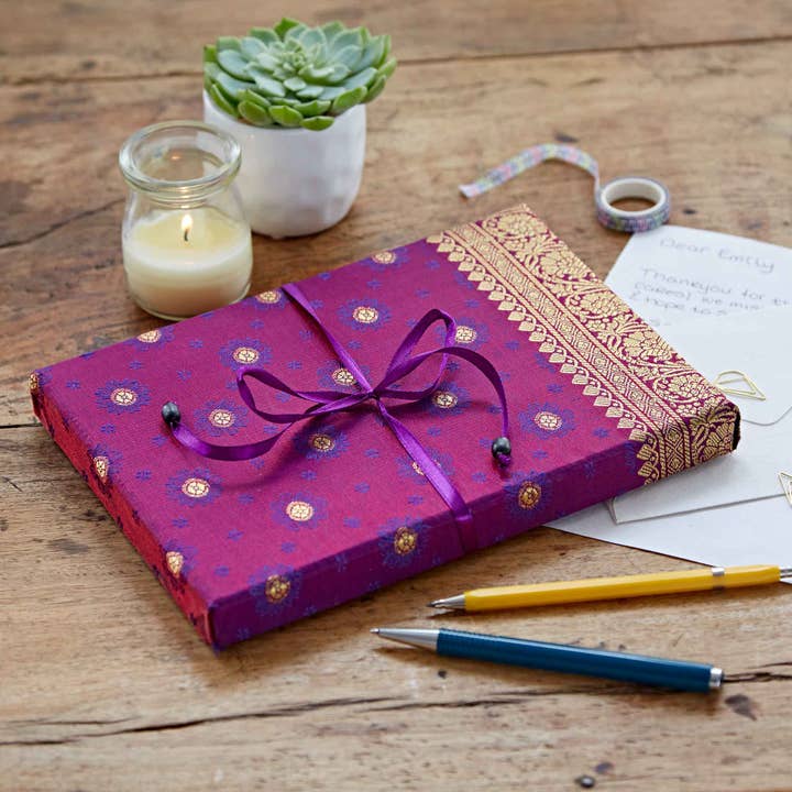 The Paper High Gift Company Limited - Vendita all'ingrosso Set di cartoleria/cancelleria - Set da scrittura Sari fatto a mano - Set di carta da cancelleria2