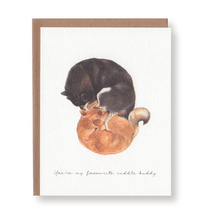 You Are My Favourite Cuddle Buddy Card for wholesale by Shiso Paper