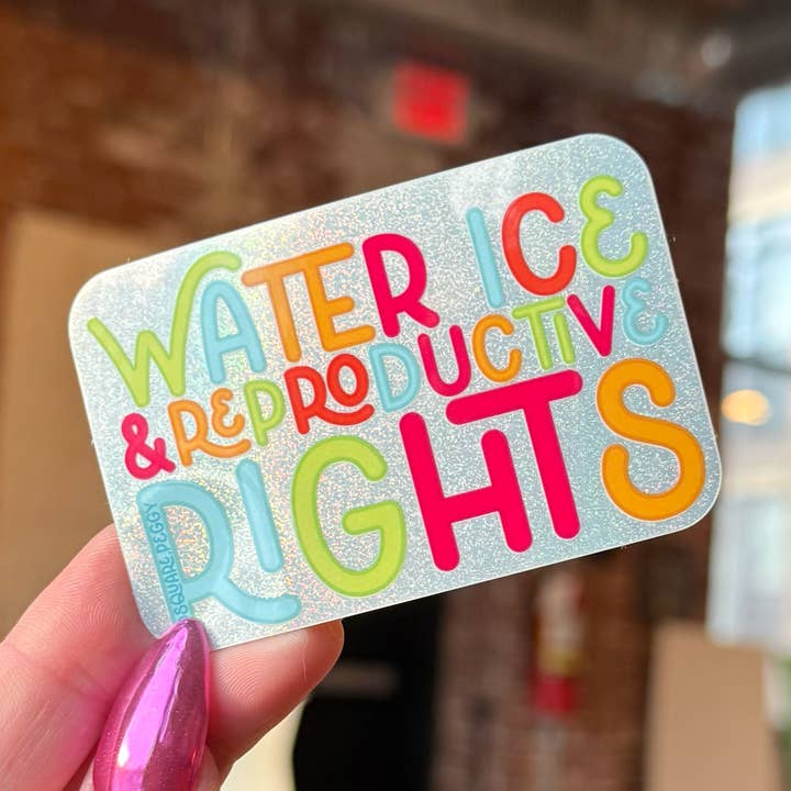 vattenis och reproduktiva rättigheter philly glitterklistermärke för wholesale av Square Peggy