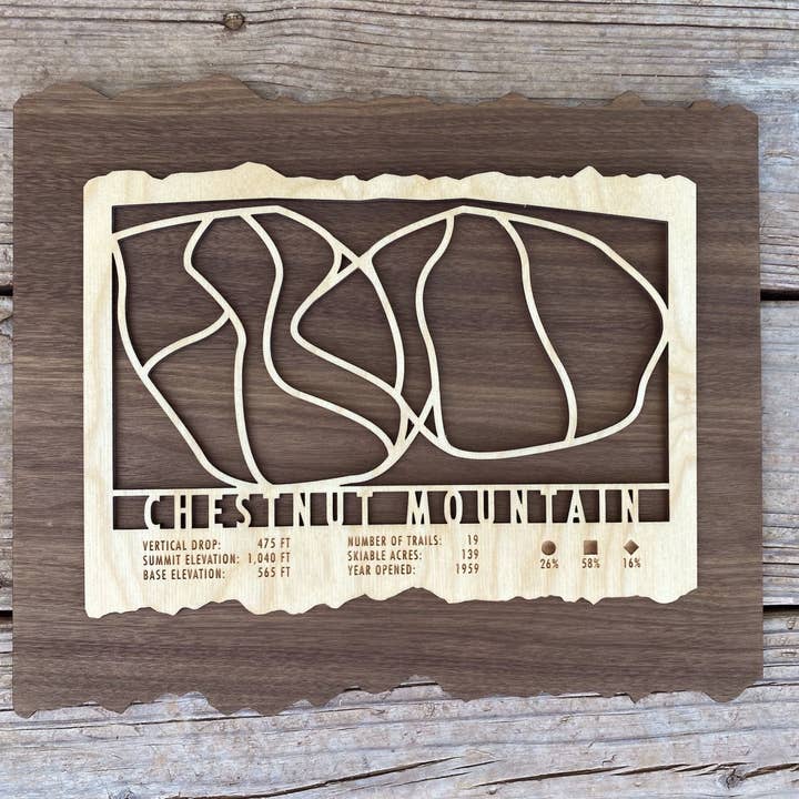 Chestnut Mountain Trail Map for wholesale by Mountaincut