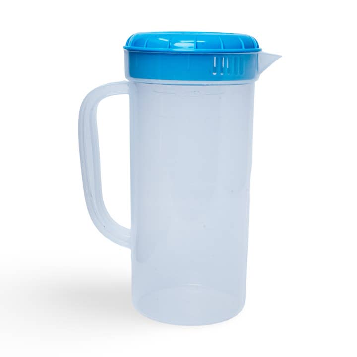 1 Quart Measuring Pitcher with Lid - Blue for wholesale by JBK Pottery
