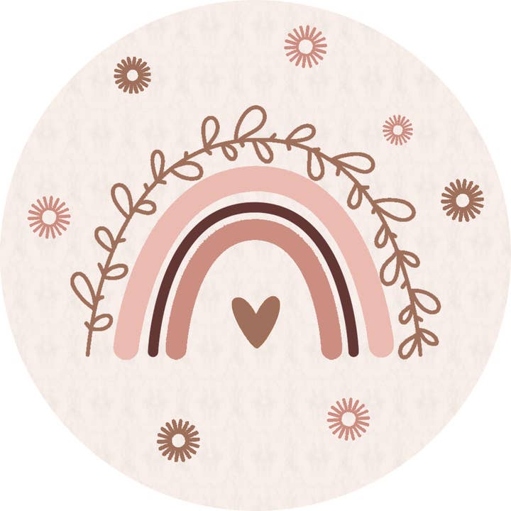 Vægcirkel regnbue boho lyserød for engroshandel hos Love This Art