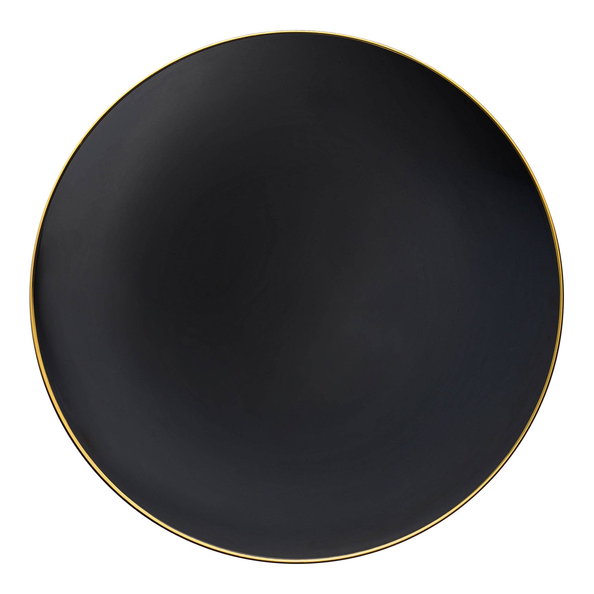 Smarty had a Party - Wholesale Disposable Plate - 10.25" Black w/ Gold Organic Plastic Dinner Plates - 120 pcs1