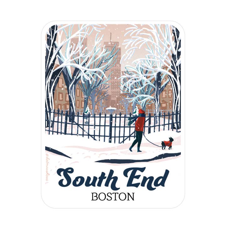 Kat Maus Haus Illustration - Wholesale Sticker - South End, Boston Sticker