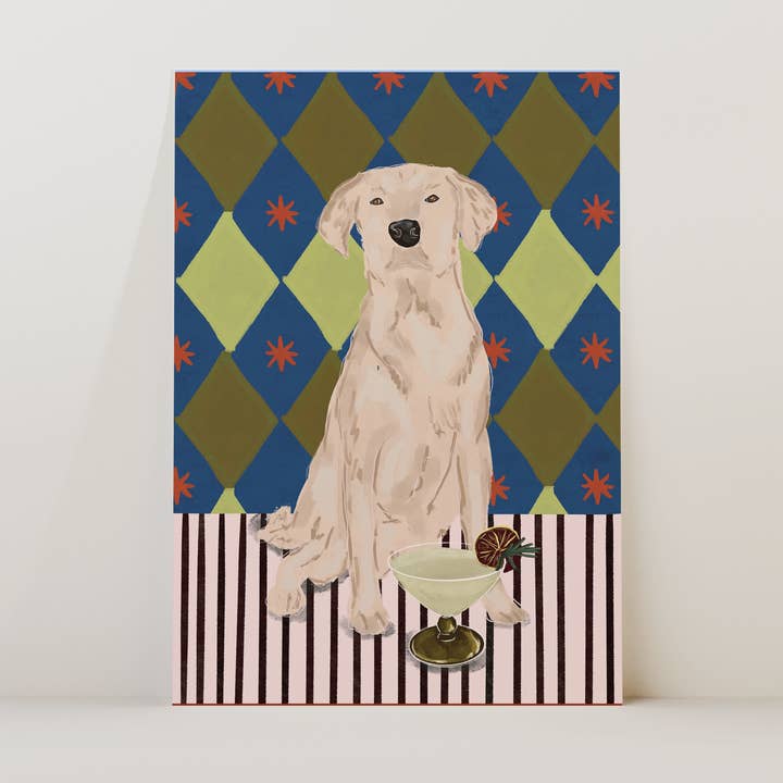 Impressão de Cão Labrador Creme por atacado de Illustrated by Weezy