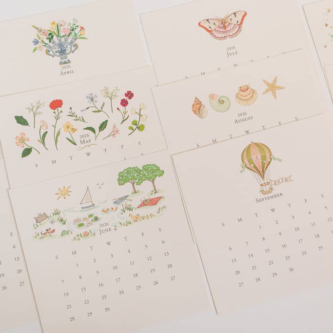 Karen Adams Designs - Wholesale Calendar - 2026 Classic Desk Calendar Refill 3