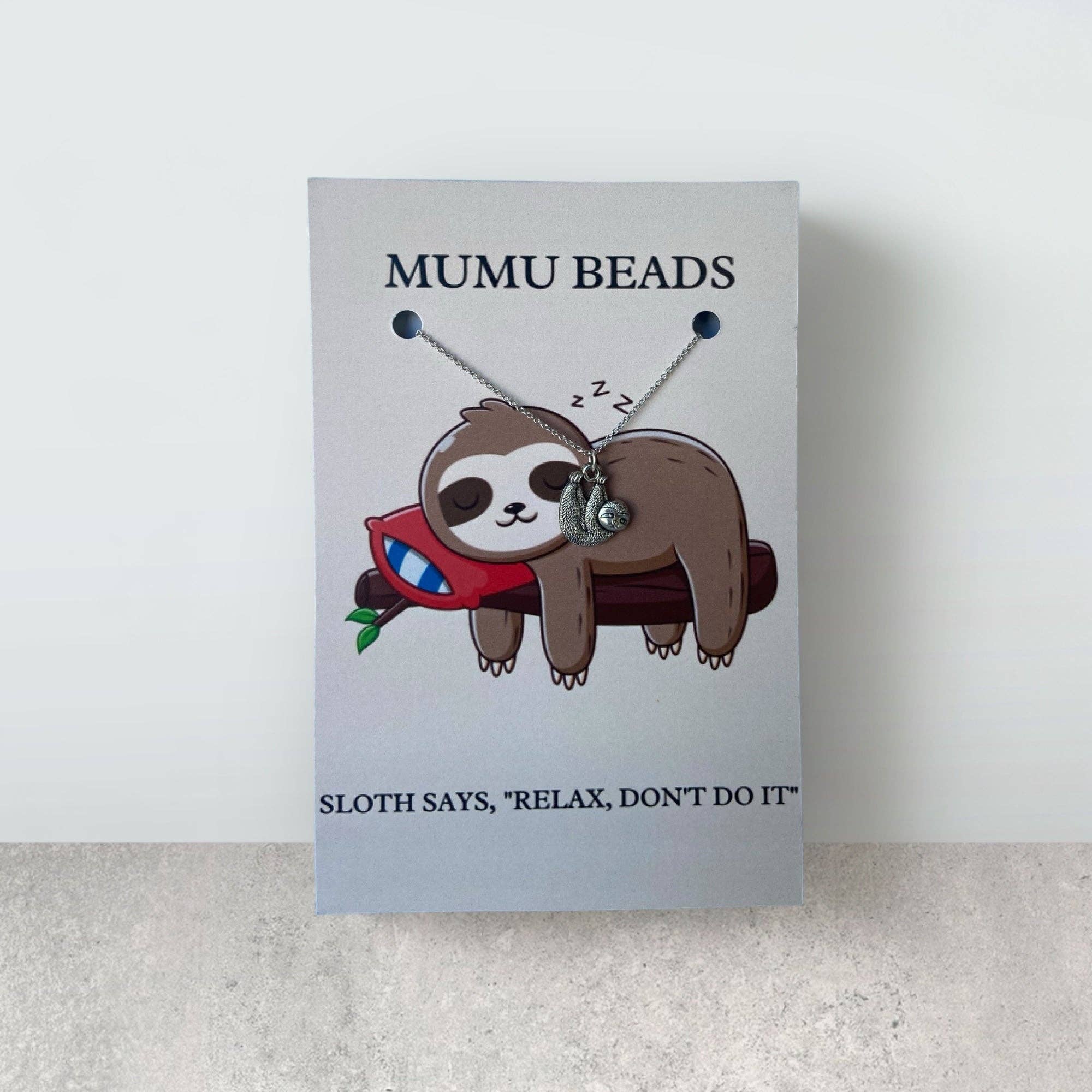 Silver Sloth Necklace for wholesale on Faire1