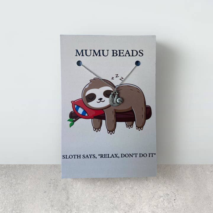 Silver Sloth Necklace for wholesale on Faire1