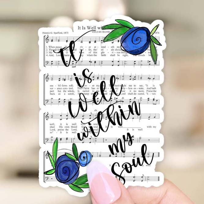 It Is Well Within My Soul Sticker for wholesale by Three Arrow Gifts