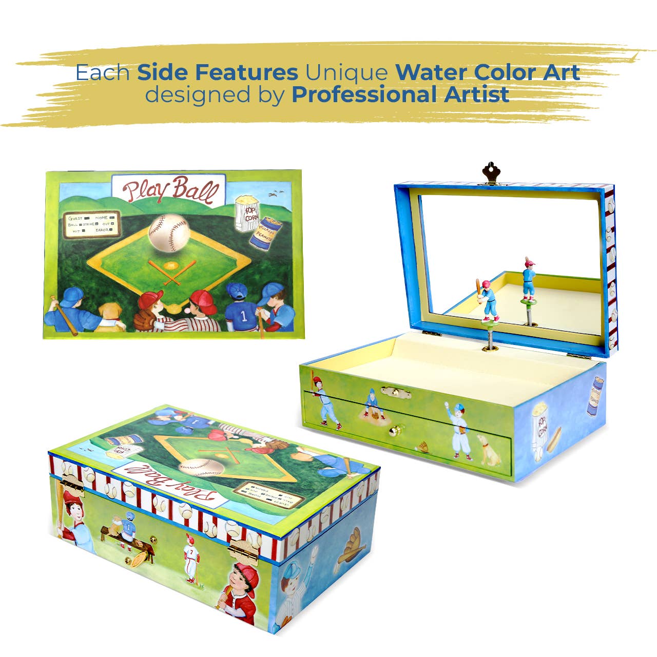 Enchantmints – wholesale Musikdosa - Barn och baby – Baseboll Speldosa Gåva: Julen 2025 | Partileksaker1