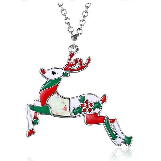 FASHIONISTAAA – Großhandel Kette mit Anhänger/Charm – Halskette mit Swarovski Elements Raindeer