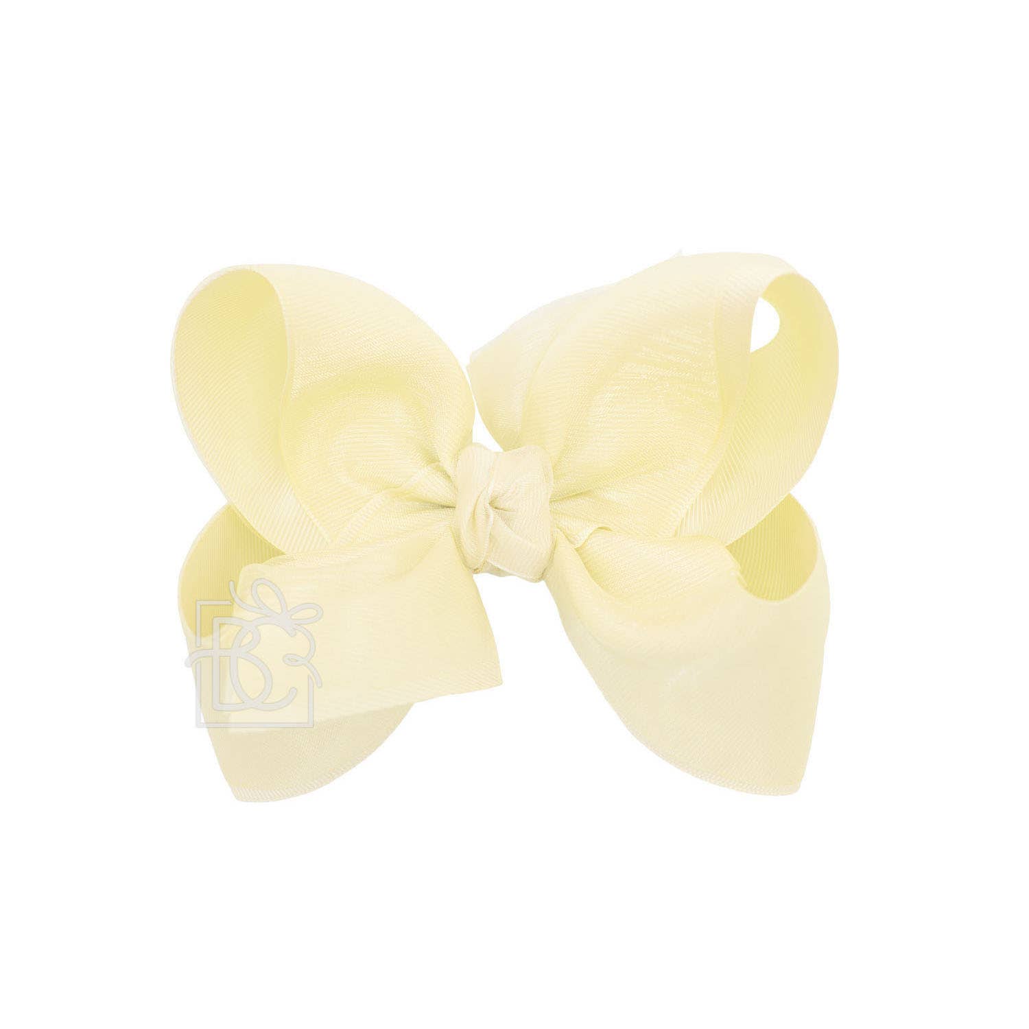 Beyond Creations, LLC – wholesale Hair bow – Kids – LAYERED ORGANZA/GROSGRAIN BOW ON CLIP64