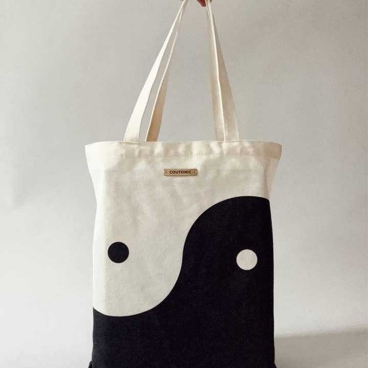COUTONIC - Wholesale Tote Bag - Women's - Organic Cotton Black Sands Yin Yang Tote 2.05