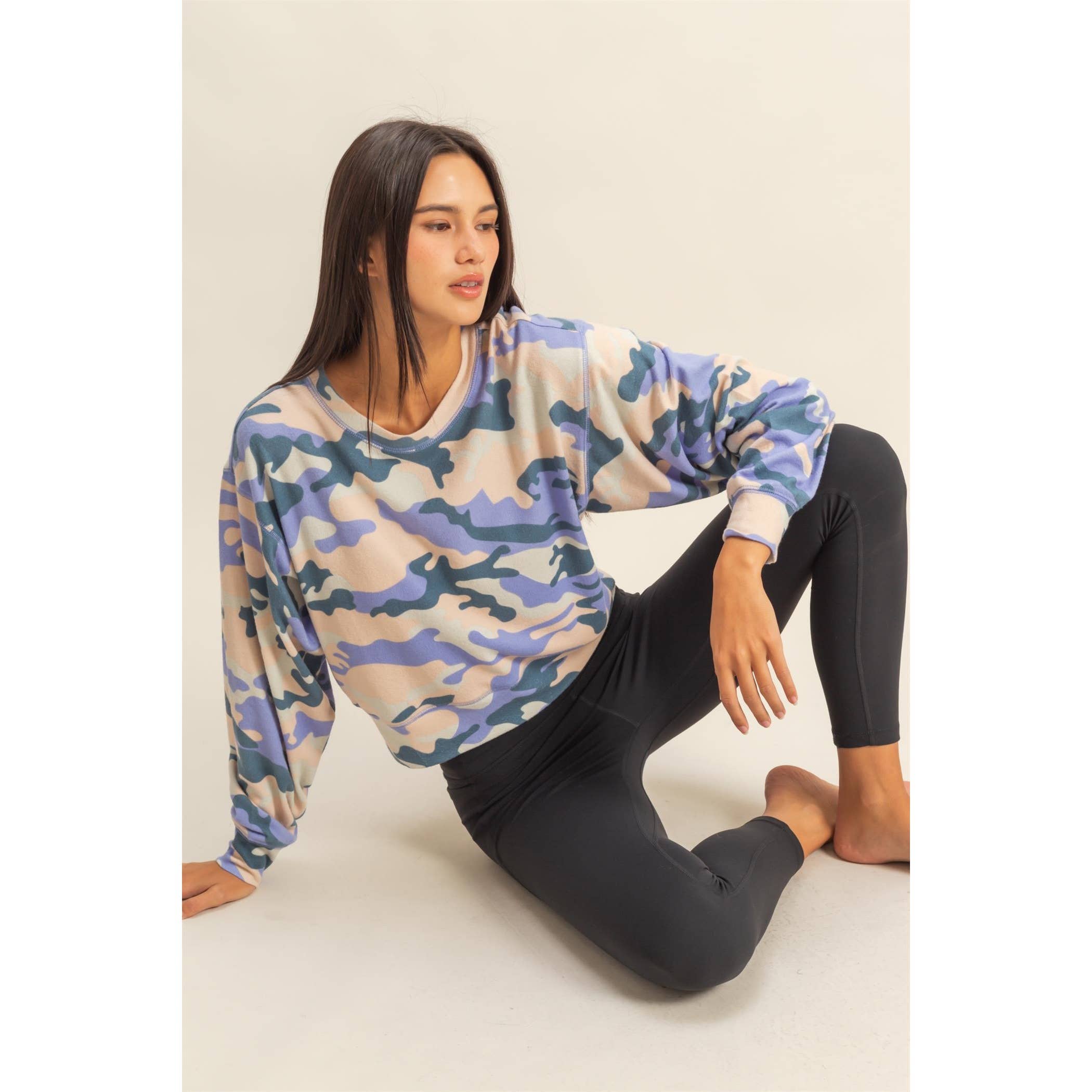 HYFVE - Vendita all'ingrosso Felpa - Donna - Felpa con stampa mimetica5