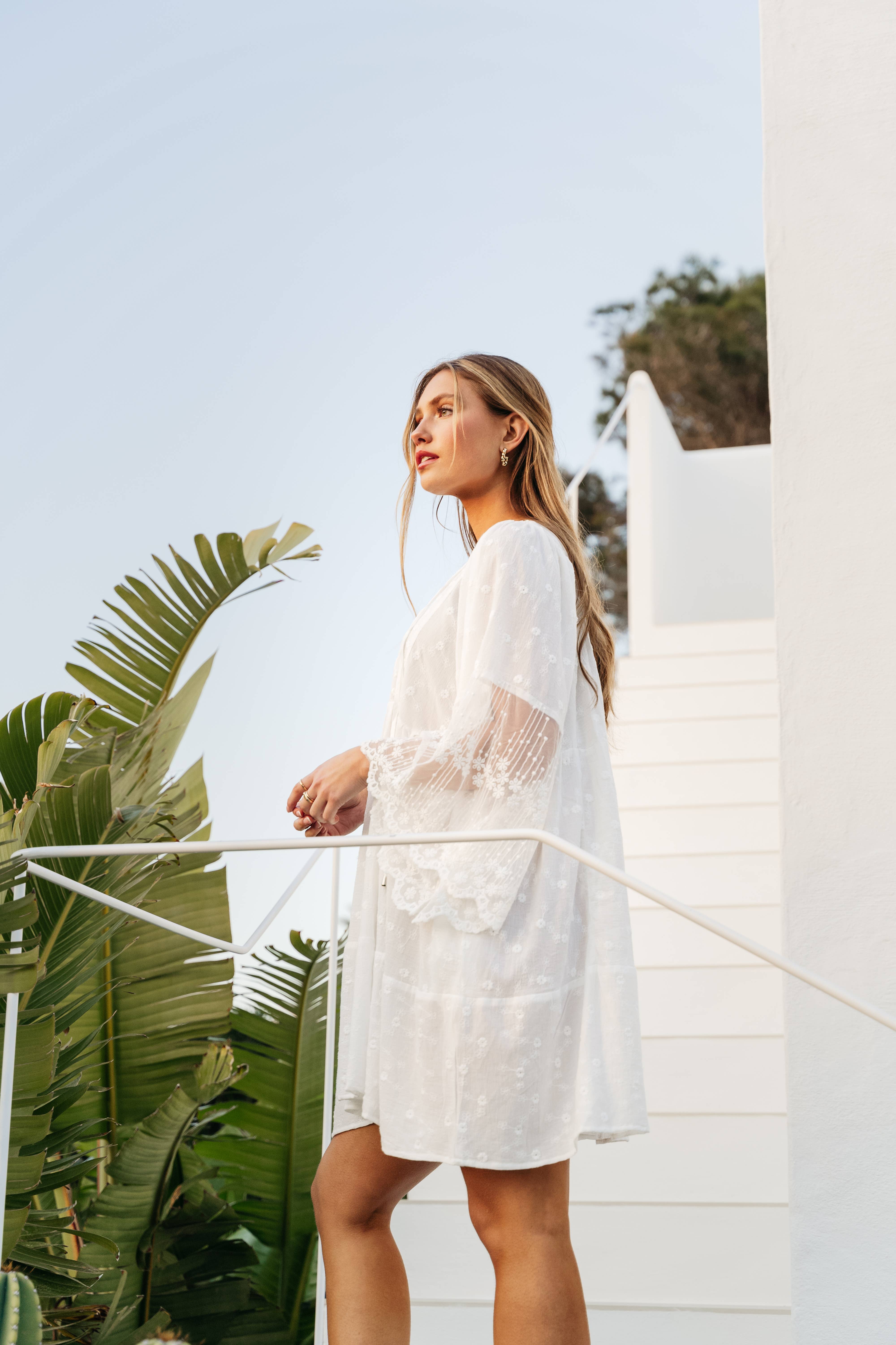 Jaase - Vendita all'ingrosso Vestito - Donna - Vestito Jaase Adela bianco ricamato3