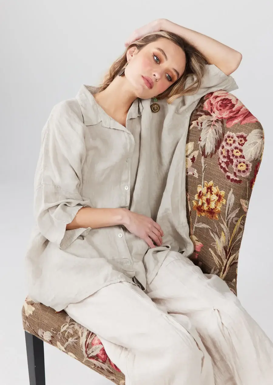 Miss Rose Sister Violet - Wholesale Button Down Shirt - Women's - WOMEN'S - Teddy Linen Shirt18