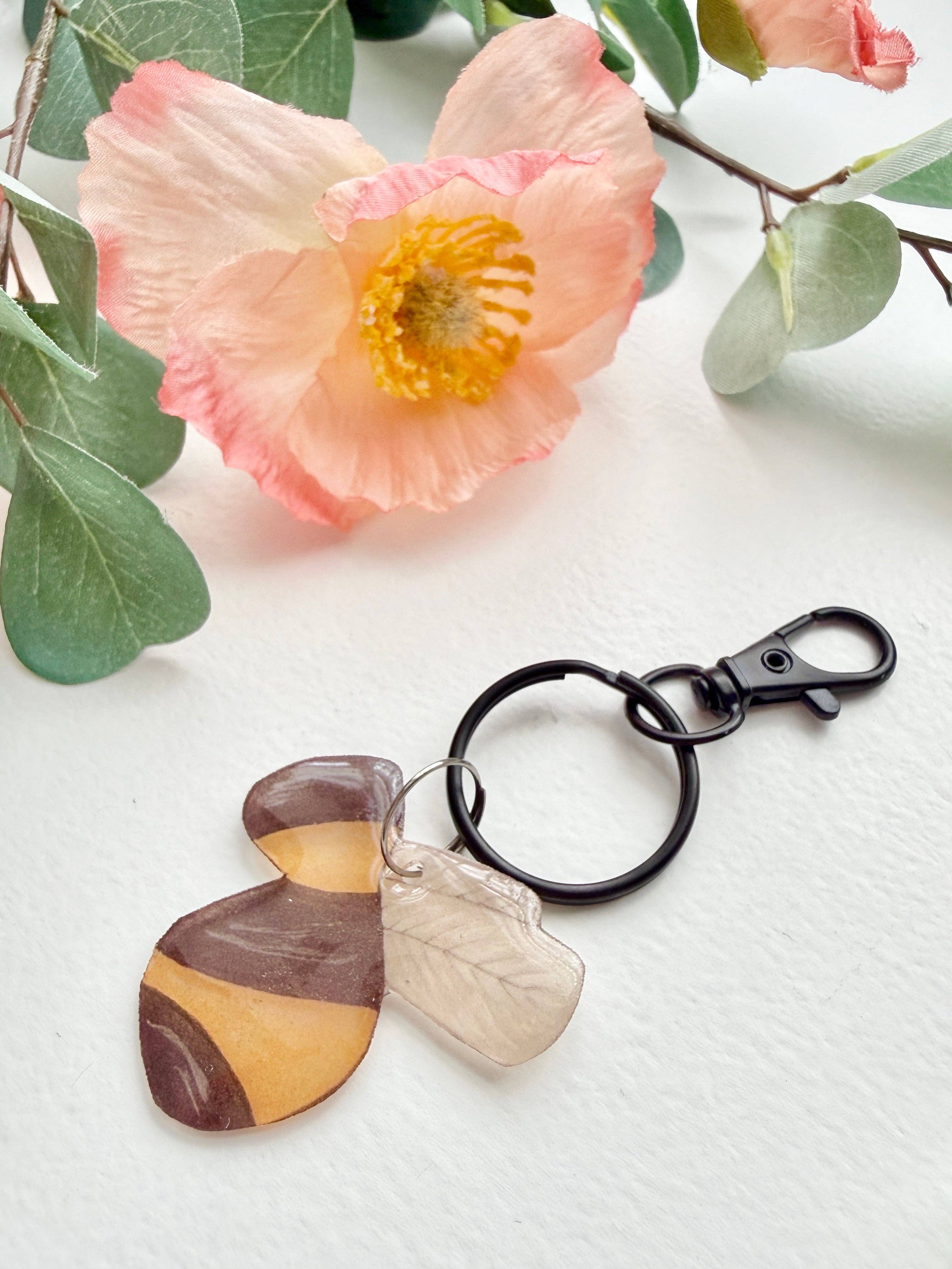 D. Prince Designs - Wholesale Keychain - Women's - Hand-Illustrated Bumblebee | Handmade Acrylic + Resin Keychain4