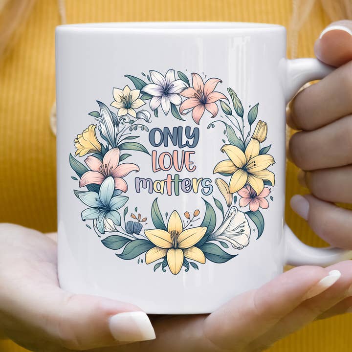 Caneca de Saúde Mental Só o Amor Importa por atacado de Hello Gorgeous Mugs
