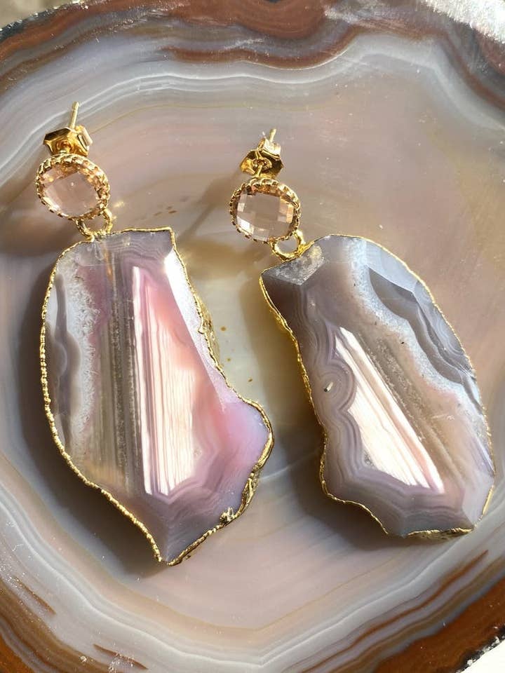 Champagne with you earring for wholesale by Nathalie Pill Creation