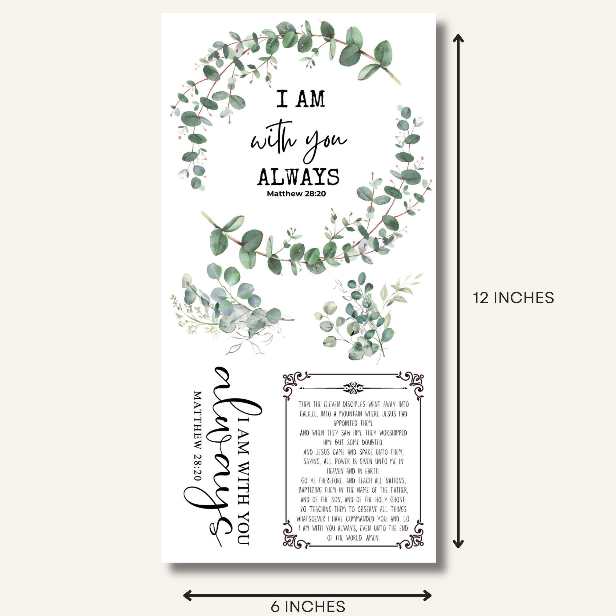 Christian Craft Paper - Wholesale Crafts, Hobbies & DIY - With You Always Rub On Transfer | Floral | Decals For Crafts2