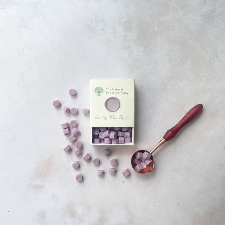 The Natural Paper Company - Wholesale Sealing Wax - Soft Lilac Sealing Wax Beads | Plastic Free Wax Seal Beads6
