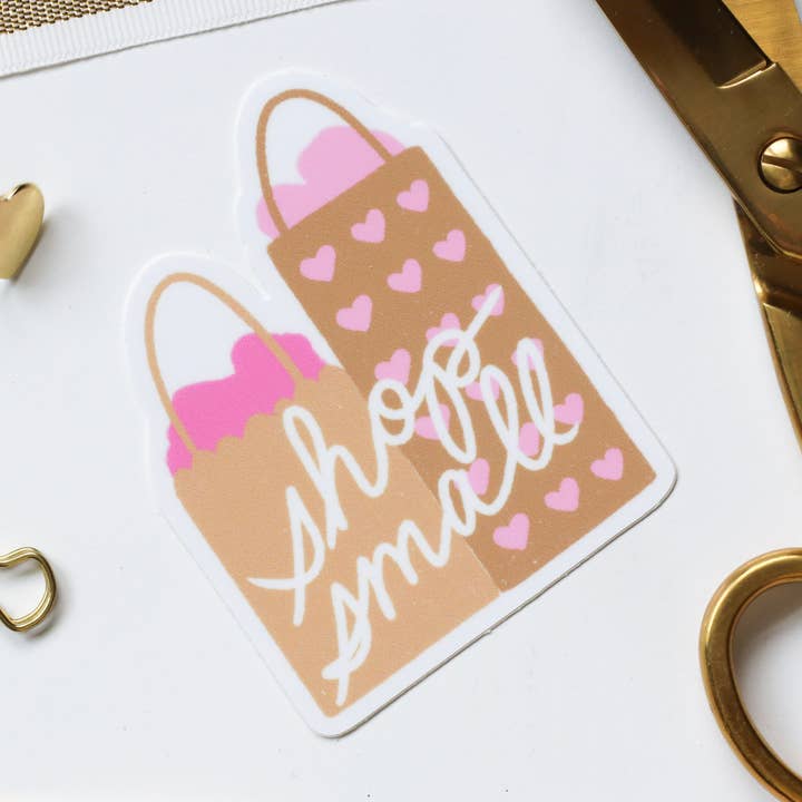 Kleiner Einkaufstaschenaufkleber einkaufen für den Großhandel von Lemon Milk Paper Co