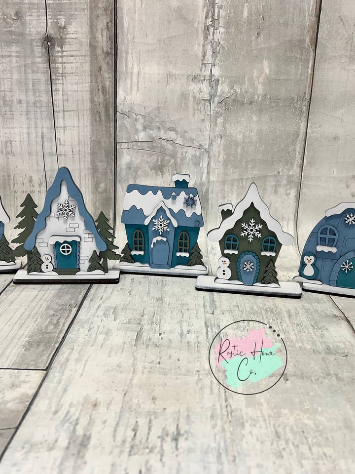 Kit de manualidades de casas de invierno DIY para venta al por mayor de Rustic Home Co LLC