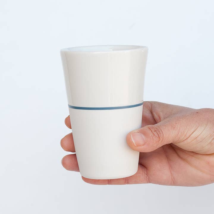 White Porcelain Tall Tumbler Beaker - 5 Colour Options for wholesale by Sue Ure Maison