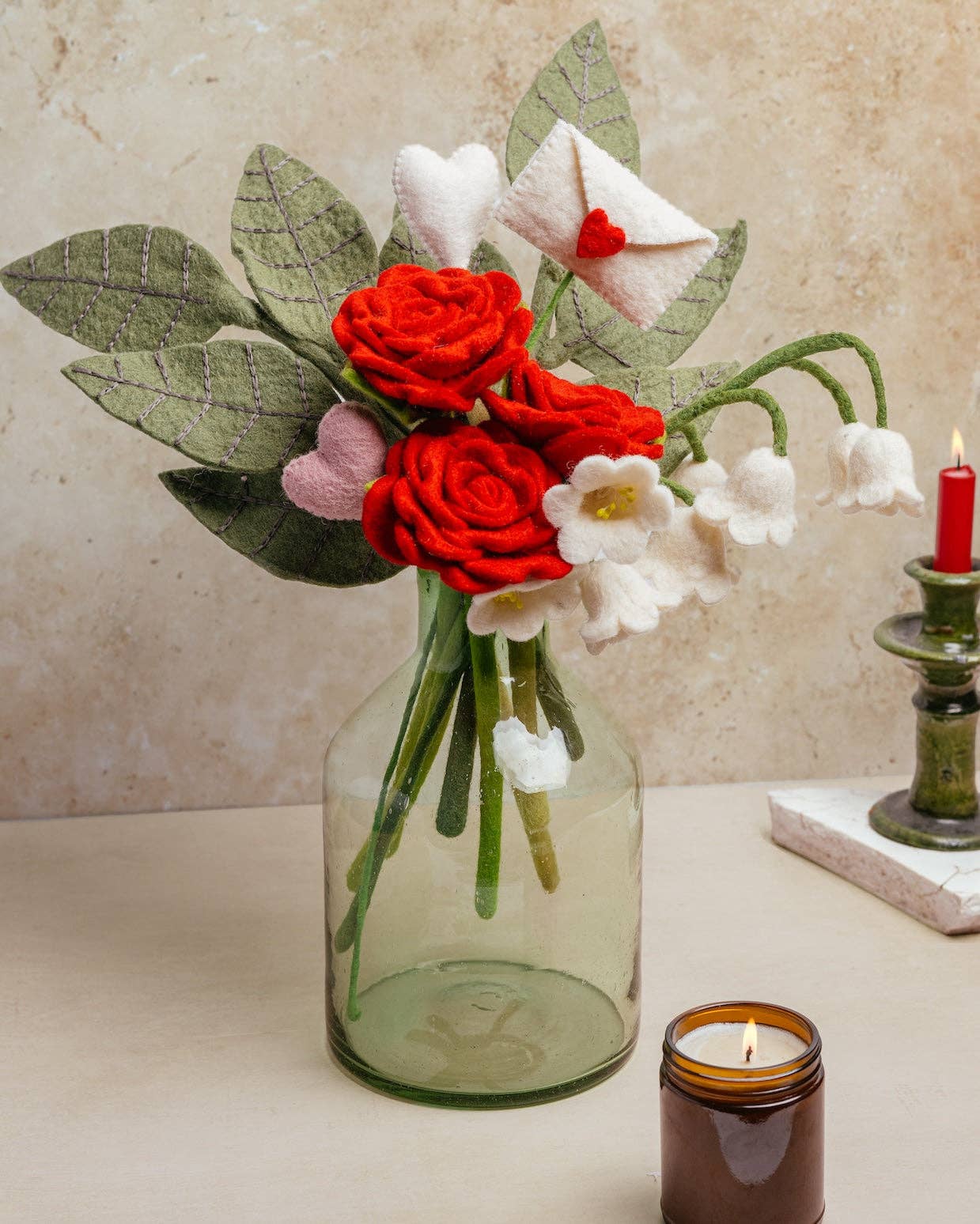 Global Goods Partners - Wholesale Artificial Flowers - Felt Blooming Rose5