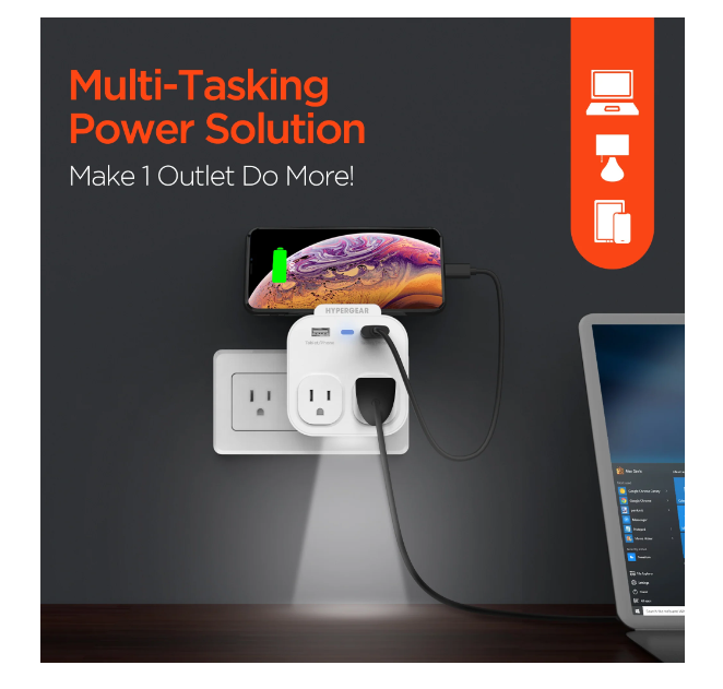 JupiterGear Home - Wholesale Portable Charger - HyperGear Wall Adapter Power Strip4