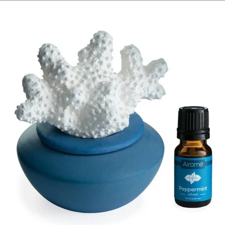 Candle Warmers Etc. Duftlampen & Kerzen - Wholesale Electronic Diffuser - AIROME passive ceramic diffuser with porcelain flower CORAL