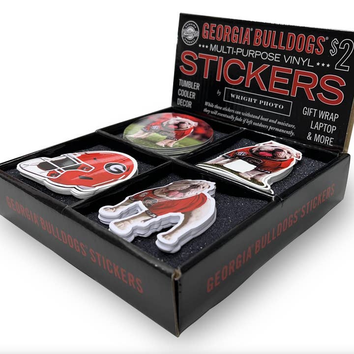 UGA Georgia Bulldogs Mini-Sticker Retail Display Packages - UGA Gifts & Tailgating for wholesale by Wright Photo