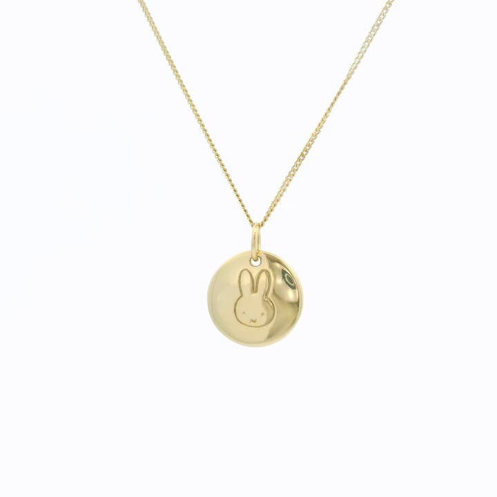 Miffy Small Disc Necklace (18ct Gold Vermeil) for wholesale by LICENSED TO CHARM